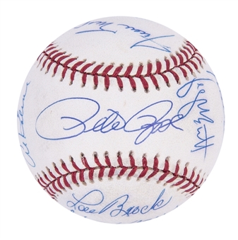 Major League Baseball Hall of Famers & Stars Multi-Signed ONL Giamatti Baseball With 13 Signatures Including Hank Aaron, Willie Mays, Lou Brock & Stan Musial (JSA)